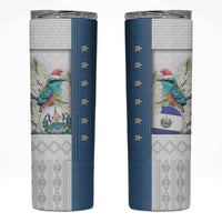 El Salvador Torogoz Christmas Skinny Tumbler With Wool Effect Patterns - Wonder Print Shop