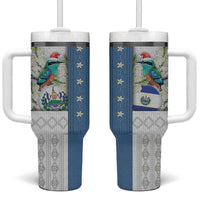 El Salvador Torogoz Christmas Tumbler With Handle With Wool Effect Patterns - Wonder Print Shop