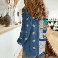 El Salvador Torogoz Christmas Women Casual Shirt With Wool Effect Patterns - Wonder Print Shop