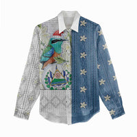 El Salvador Torogoz Christmas Women Casual Shirt With Wool Effect Patterns - Wonder Print Shop