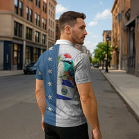 El Salvador Torogoz Christmas Zipper Polo Shirt With Wool Effect Patterns - Wonder Print Shop