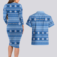 Greece Christmas Couples Matching Long Sleeve Bodycon Dress and Hawaiian Shirt The Twelve Gods Of Olympus - Wonder Print Shop