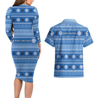 Greece Christmas Couples Matching Long Sleeve Bodycon Dress and Hawaiian Shirt The Twelve Gods Of Olympus - Wonder Print Shop