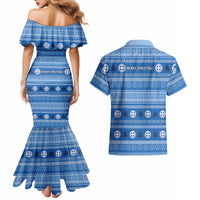 Greece Christmas Couples Matching Mermaid Dress and Hawaiian Shirt The Twelve Gods Of Olympus - Wonder Print Shop