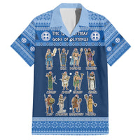 Greece Christmas Family Matching Off The Shoulder Long Sleeve Dress and Hawaiian Shirt The Twelve Gods Of Olympus - Wonder Print Shop
