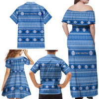 Greece Christmas Family Matching Off Shoulder Maxi Dress and Hawaiian Shirt The Twelve Gods Of Olympus - Wonder Print Shop