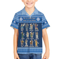 Greece Christmas Family Matching Off Shoulder Short Dress and Hawaiian Shirt The Twelve Gods Of Olympus - Wonder Print Shop