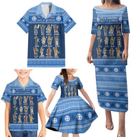 Greece Christmas Family Matching Puletasi and Hawaiian Shirt The Twelve Gods Of Olympus - Wonder Print Shop
