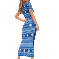 Greece Christmas Family Matching Short Sleeve Bodycon Dress and Hawaiian Shirt The Twelve Gods Of Olympus - Wonder Print Shop