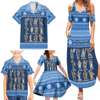 Greece Christmas Family Matching Summer Maxi Dress and Hawaiian Shirt The Twelve Gods Of Olympus - Wonder Print Shop
