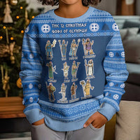 Greece Christmas Kid Ugly Christmas Sweater The Twelve Gods Of Olympus - Wonder Print Shop