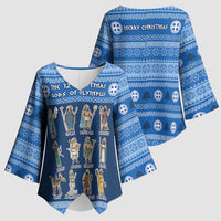Greece Christmas Kimono Sleeve Blouse The Twelve Gods Of Olympus - Wonder Print Shop