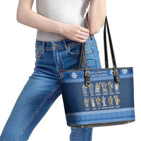 Greece Christmas Leather Tote Bag The Twelve Gods Of Olympus - Wonder Print Shop