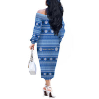 Greece Christmas Off The Shoulder Long Sleeve Dress The Twelve Gods Of Olympus - Wonder Print Shop