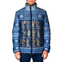 Greece Christmas Padded Jacket The Twelve Gods Of Olympus - Wonder Print Shop
