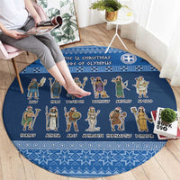 Greece Christmas Round Carpet The Twelve Gods Of Olympus - Wonder Print Shop