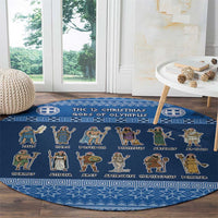 Greece Christmas Round Carpet The Twelve Gods Of Olympus - Wonder Print Shop