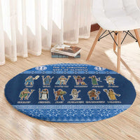 Greece Christmas Round Carpet The Twelve Gods Of Olympus - Wonder Print Shop