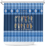 Greece Christmas Shower Curtain The Twelve Gods Of Olympus - Wonder Print Shop
