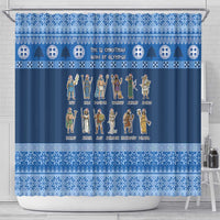 Greece Christmas Shower Curtain The Twelve Gods Of Olympus - Wonder Print Shop