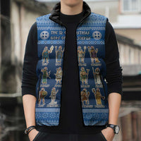 Greece Christmas Sleeveless Puffer Jacket The Twelve Gods Of Olympus - Wonder Print Shop