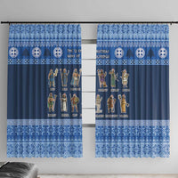Greece Christmas Window Curtain The Twelve Gods Of Olympus - Wonder Print Shop
