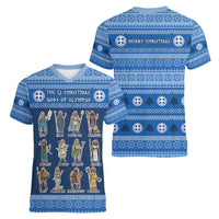 Greece Christmas Women V-Neck T-Shirt The Twelve Gods Of Olympus - Wonder Print Shop