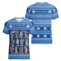 Greece Christmas Women V-Neck T-Shirt The Twelve Gods Of Olympus - Wonder Print Shop
