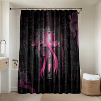 American Breast Cancer Bathroom Set Hope And Cure Cross - Wonder Print Shop