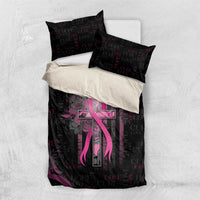 American Breast Cancer Bedding Set Hope And Cure Cross - Wonder Print Shop