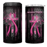 Personalized American Breast Cancer 4 in 1 Can Cooler Tumbler Hope And Cure Cross - Wonder Print Shop
