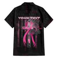 Personalized American Breast Cancer Family Matching Mermaid Dress and Hawaiian Shirt Hope And Cure Cross - Wonder Print Shop
