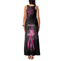 Personalized American Breast Cancer Family Matching Tank Maxi Dress and Hawaiian Shirt Hope And Cure Cross - Wonder Print Shop