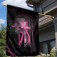 American Breast Cancer Garden Flag Hope And Cure Cross - Wonder Print Shop