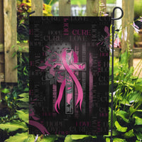 American Breast Cancer Garden Flag Hope And Cure Cross - Wonder Print Shop