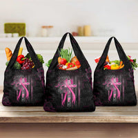 American Breast Cancer Grocery Bag Hope And Cure Cross - Wonder Print Shop