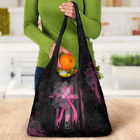 American Breast Cancer Grocery Bag Hope And Cure Cross - Wonder Print Shop