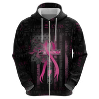 Personalized American Breast Cancer Hoodie Hope And Cure Cross - Wonder Print Shop