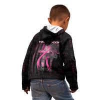 Personalized American Breast Cancer Kid Hoodie Hope And Cure Cross - Wonder Print Shop