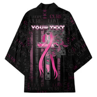 Personalized American Breast Cancer Kimono Hope And Cure Cross - Wonder Print Shop