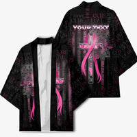 Personalized American Breast Cancer Kimono Hope And Cure Cross - Wonder Print Shop