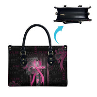 American Breast Cancer Leather Bag Hope And Cure Cross - Wonder Print Shop