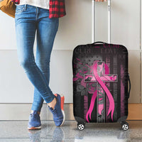 American Breast Cancer Luggage Cover Hope And Cure Cross - Wonder Print Shop