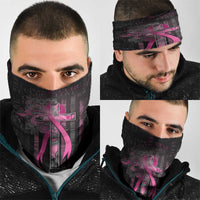 American Breast Cancer Neck Gaiter Hope And Cure Cross - Wonder Print Shop