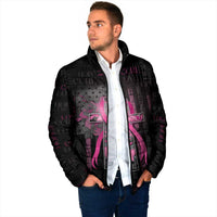 Personalized American Breast Cancer Padded Jacket Hope And Cure Cross - Wonder Print Shop