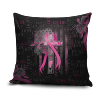 American Breast Cancer Pillow Cover Hope And Cure Cross - Wonder Print Shop