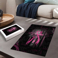 American Breast Cancer Puzzle Hope And Cure Cross - Wonder Print Shop