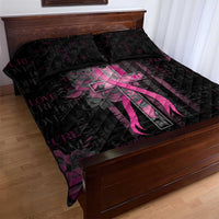 American Breast Cancer Quilt Bed Set Hope And Cure Cross - Wonder Print Shop