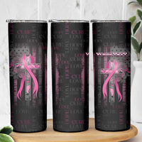 Personalized American Breast Cancer Skinny Tumbler Hope And Cure Cross - Wonder Print Shop