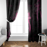 American Breast Cancer Window Curtain Hope And Cure Cross - Wonder Print Shop